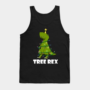 Christmas Tree Rex Trex cute dinosaur Tank Top